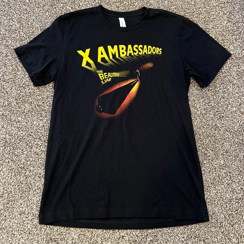 X Ambassadors A Beautiful Liar Men's S Black T Shirt 2021 Band Tour Shirt Rock